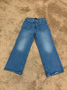 J Crew wide leg, crop jeans